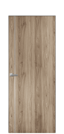 Дверь межкомнатная Slot 10-011 Цвет Орех NY смоук Покрытие ПВХ WOOD NATURAL Наличник Скрытый короб хром Цена 38100