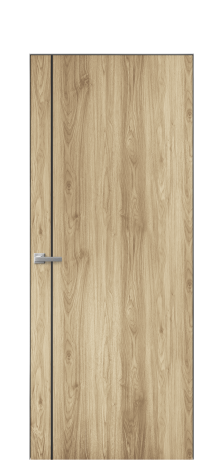 Дверь межкомнатная Slot 10-011 Цвет Орех NY светлый Покрытие ПВХ WOOD NATURAL Наличник Скрытый короб хром Цена 39660