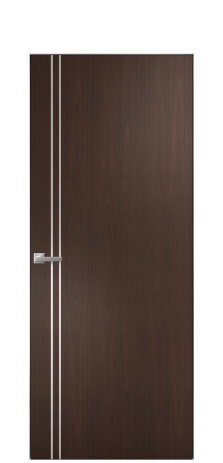 Дверь межкомнатная Slot 10-012 Цвет Каштановый Орех Покрытие Шпон натуральный  Наличник Скрытый короб хром Цена 59800