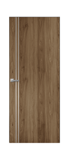 Дверь межкомнатная Слот 10-012 Цвет Орех классический Покрытие ПВХ ПОД ДЕРЕВО Наличник Скрытый короб хром Цена 38100