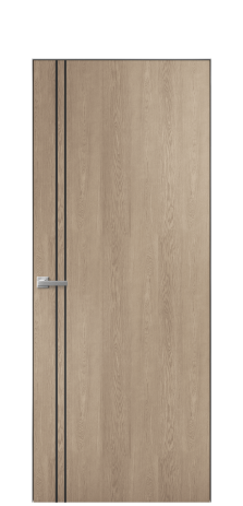 Дверь межкомнатная Слот 10-012 Цвет Дуб Песочный Покрытие Шпон натуральный  Наличник Скрытый короб хром Цена 45150