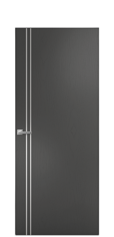 Дверь межкомнатная Слот 10-012 Цвет Ясень Антрацит Покрытие Шпон крашеный  Наличник Скрытый короб хром Цена 43550