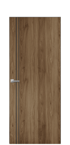 Дверь межкомнатная Slot 10-012 Цвет Орех классический Покрытие ПВХ ПОД ДЕРЕВО Наличник Скрытый короб хром Цена 38100