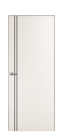 Дверь межкомнатная Slot 10-012 Цвет Молочный Покрытие Эмаль  Наличник Скрытый короб хром Цена 41500