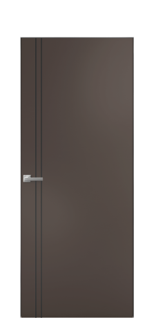 Дверь межкомнатная Slot 10-012 Цвет Коричневый Покрытие Эмаль  Наличник Скрытый короб хром Цена 56543