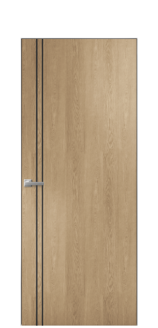 Дверь межкомнатная Slot 10-012 Цвет Дуб Светлый Покрытие Шпон натуральный  Наличник Скрытый короб хром Цена 62310