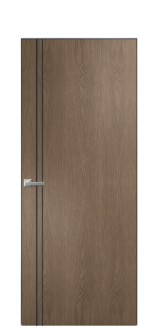 Дверь межкомнатная Slot 10-012 Цвет Дуб Кварц Покрытие Шпон натуральный  Наличник L 75 Цена 47350