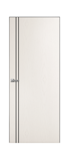 Дверь межкомнатная Slot 10-012 Цвет Ясень Молочный Покрытие Шпон крашеный  Наличник Скрытый короб хром Цена 60710