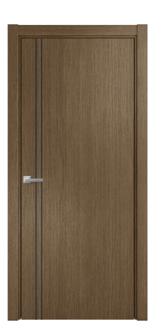 Дверь межкомнатная Slot 10-012 Цвет Дуб Шоколад Покрытие Шпон масло  Наличник L 75 Цена 49975