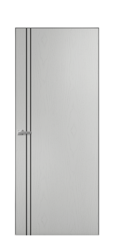 Дверь межкомнатная Slot 10-012 Цвет Ясень Телегрей Покрытие Шпон крашеный  Наличник Скрытый короб хром Цена 43550