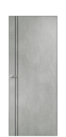 Дверь межкомнатная Slot 10-012 Цвет Бетон серый Покрытие ПВХ ORIGINAL Наличник Скрытый короб хром Цена 39660