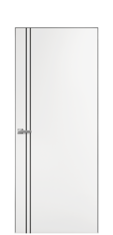 Дверь межкомнатная Slot 10-012 Цвет Белый Покрытие Эмаль  Наличник Скрытый короб хром Цена 38250