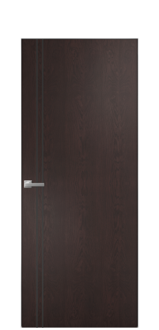 Дверь межкомнатная Slot 10-012 Цвет Мореный Дуб Покрытие Шпон натуральный  Наличник Скрытый короб хром Цена 45150