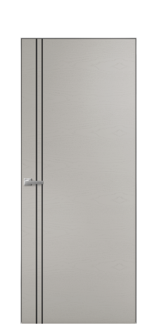 Дверь межкомнатная Slot 10-012 Цвет Ясень Серый Шелк Покрытие Шпон крашеный  Наличник Скрытый короб хром Цена 60710