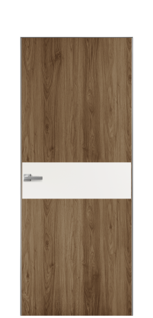 Дверь межкомнатная Duet 11 Цвет Орех NY классический Покрытие ПВХ WOOD NATURAL Наличник Скрытый короб хром Цена 39128