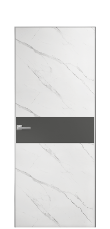 Дверь межкомнатная Duet 11 Цвет Monte white soft Покрытие ПВХ ORIGINAL Наличник Скрытый короб хром Цена 39128