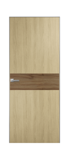 Дверь межкомнатная Duet 11 Цвет Maderaira oak amber Покрытие ПВХ WOOD NATURAL Наличник Скрытый короб хром Цена 53550