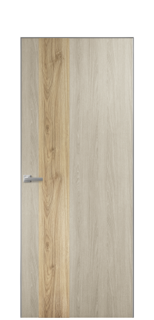 Дверь межкомнатная Duet 14 Цвет Maderaira oak sand Покрытие ПВХ WOOD NATURAL Наличник Скрытый короб хром Цена 39128