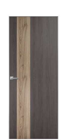 Дверь межкомнатная Duet 14 Цвет Maderaira oak agate Покрытие ПВХ WOOD NATURAL Наличник Скрытый короб хром Цена 39128