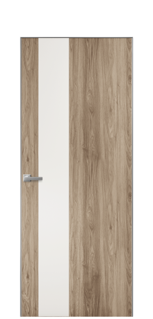 Дверь межкомнатная Duet 14 Цвет Орех NY смоук Покрытие ПВХ WOOD NATURAL Наличник Скрытый короб хром Цена 39128