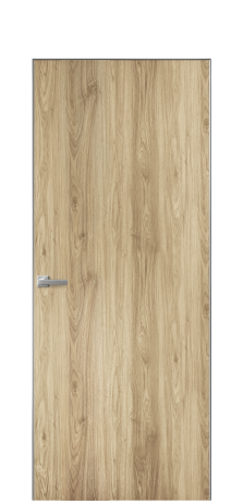 Дверь межкомнатная Duet 14 Цвет Орех NY светлый Покрытие ПВХ WOOD NATURAL Наличник Скрытый короб хром Цена 39700