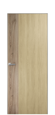 Дверь межкомнатная Duet 19 Цвет Maderaira oak amber Покрытие ПВХ WOOD NATURAL Наличник Скрытый короб хром Цена 53550
