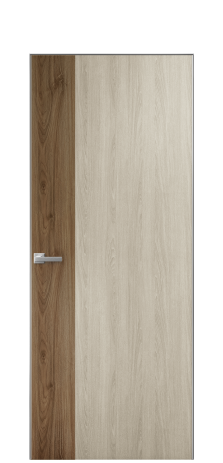 Дверь межкомнатная Duet 19 Цвет Maderaira oak sand Покрытие ПВХ WOOD NATURAL Наличник Скрытый короб хром Цена 53550