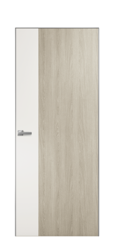Дверь межкомнатная Duet 19 Цвет Maderaira oak sand Покрытие ПВХ WOOD NATURAL Наличник Скрытый короб хром Цена 53550