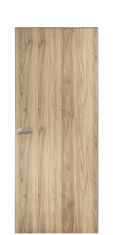 Дверь межкомнатная Duet 19 Цвет Орех NY светлый Покрытие ПВХ WOOD NATURAL Наличник Скрытый короб хром Цена 39700