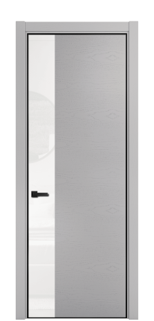 Дверь межкомнатная Ветро 19 Цвет Ясень Галечный Покрытие ЭМАЛИ Шпон крашеный Наличник L 75 Цена 58470