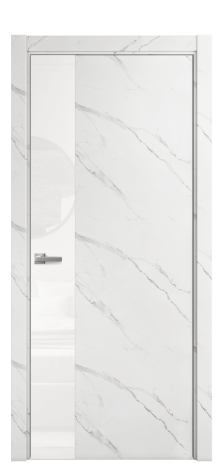 Дверь межкомнатная Vetro 19 Цвет Monte white soft Покрытие ПВХ ORIGINAL Наличник L 75 Цена 30825