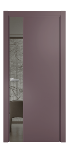 Дверь межкомнатная Vetro 19 Цвет Лиловый Покрытие Эмаль  Наличник L 75 Цена 41725