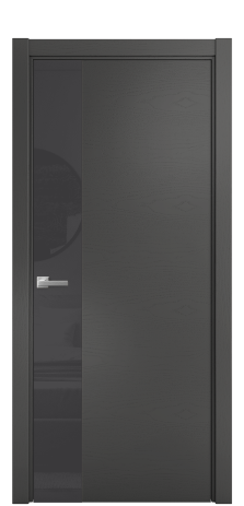 Дверь межкомнатная Vetro 19 Цвет Ясень Антрацит Покрытие Шпон крашеный  Наличник L 75 Цена 44900