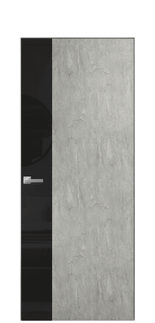 Дверь межкомнатная Vetro 19 Цвет Скол камня грей Покрытие ПВХ ORIGINAL Наличник Скрытый короб хром Цена 46860