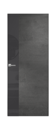 Дверь межкомнатная Vetro 19 Цвет Камень темный Покрытие ПВХ ORIGINAL Наличник Скрытый короб хром Цена 47610