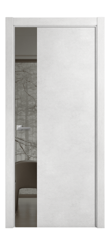 Дверь межкомнатная Vetro 19 Цвет Бетон известковый Покрытие ПВХ ФАКТУРНЫЕ Наличник L 75 Цена 39150