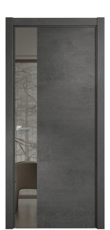 Дверь межкомнатная Vetro 19 Цвет Камень темный Покрытие ПВХ ФАКТУРНЫЕ Наличник L 75 Цена 39150