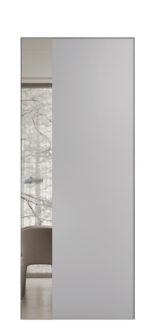 Дверь межкомнатная Vetro 19 Цвет Галечный Покрытие Эмаль  Наличник Скрытый короб хром Цена 69473