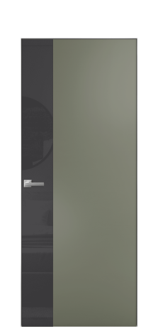Дверь межкомнатная Vetro 19 Цвет Зеленый Покрытие Эмаль  Наличник Скрытый короб хром Цена 69473