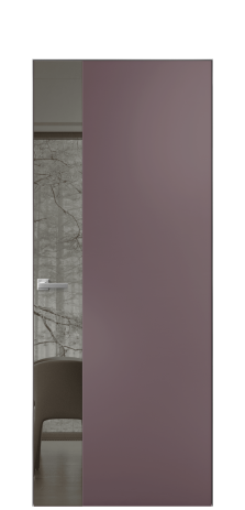 Дверь межкомнатная Vetro 19 Цвет Лиловый Покрытие Эмаль  Наличник Скрытый короб хром Цена 69473