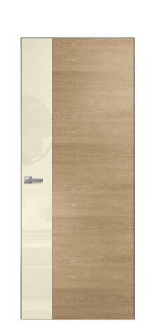 Дверь межкомнатная Vetro 19 Цвет Дуб Светлый Покрытие Шпон натуральный  Наличник Скрытый короб хром Цена 70910