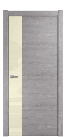 Дверь межкомнатная Vetro 19 Цвет Дуб Кварц Покрытие Шпон натуральный  Наличник L 75 Цена 55950