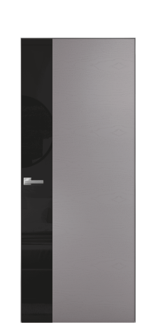 Дверь межкомнатная Vetro 19 Цвет Ясень Ирис Покрытие Шпон крашеный  Наличник Скрытый короб хром Цена 69310