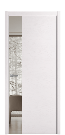 Дверь межкомнатная Vetro 19 Цвет Ясень Крем Покрытие Шпон крашеный  Наличник L 50 Цена 53825