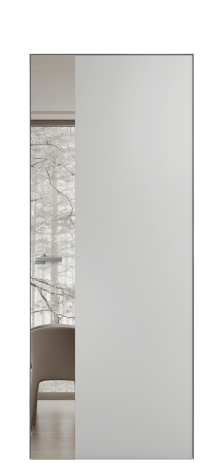 Дверь межкомнатная Vetro 19 Цвет Бетон известковый Покрытие ПВХ ORIGINAL Наличник Скрытый короб хром Цена 46860