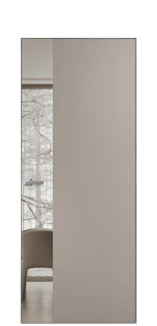 Дверь межкомнатная Vetro 19 Цвет Какао Покрытие Эмаль  Наличник Скрытый короб хром Цена 50600