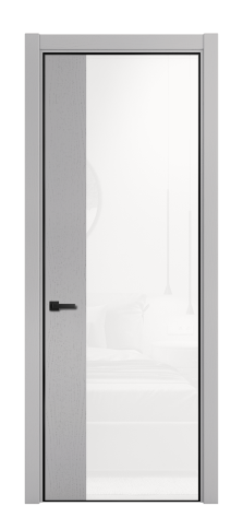 Дверь межкомнатная Ветро 20 Цвет Ясень Галечный Покрытие ЭМАЛИ Шпон крашеный Наличник L 75 Цена 78322