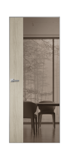 Дверь межкомнатная Vetro 20 Цвет Maderaira oak sand Покрытие ПВХ WOOD NATURAL Наличник Скрытый короб хром Цена 76300