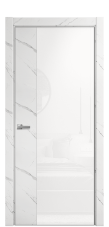 Дверь межкомнатная Vetro 20 Цвет Monte white soft Покрытие ПВХ ORIGINAL Наличник L 75 Цена 51525