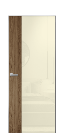 Дверь межкомнатная Vetro 20 Цвет Орех NY классический Покрытие ПВХ WOOD NATURAL Наличник Скрытый короб хром Цена 45208